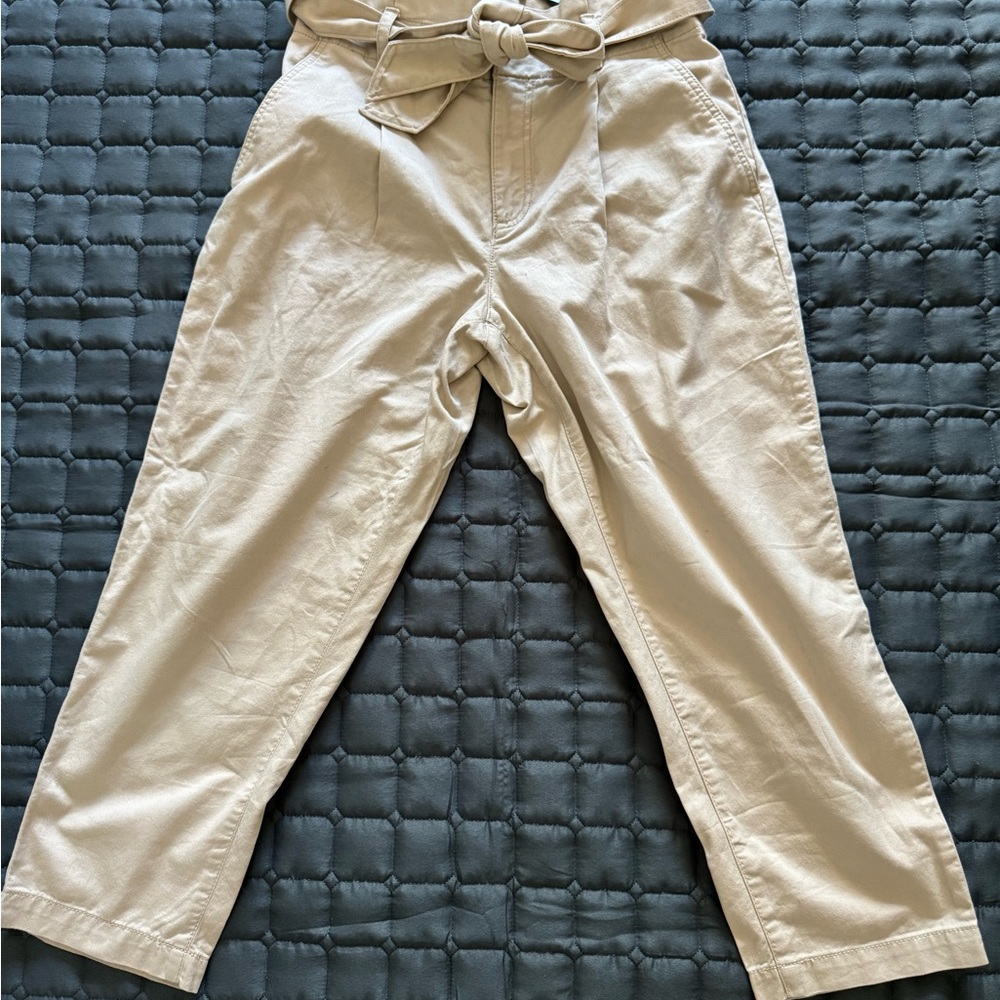 LOFT High-Waisted Paper-bag Trousers
